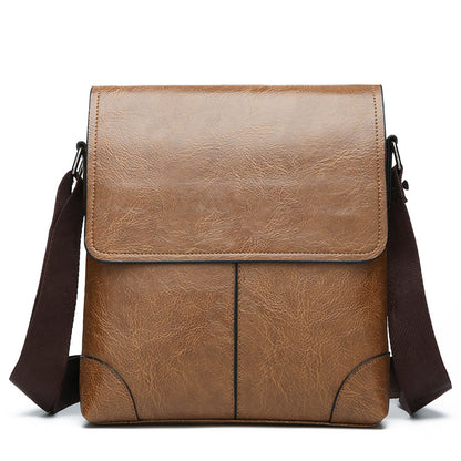 Men's PU Leather Business Shoulder Bag | Multi-Compartment Laptop Briefcase