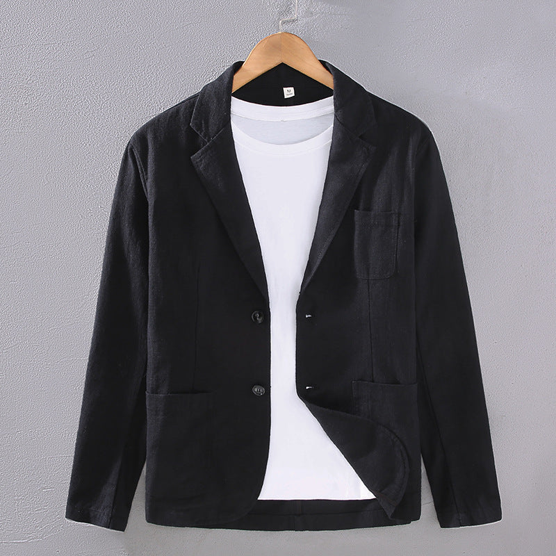 Men's Cotton Linen Suit Blazer | Lightweight Casual Unstructured Jacket