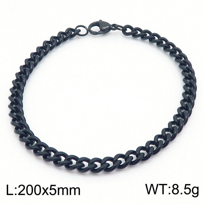 Men's Cuban Link Titanium Steel Chain Bracelet | Unisex Bold Wrist Jewelry