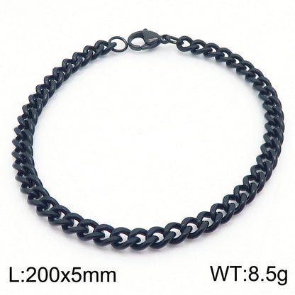 Men's Cuban Link Titanium Steel Chain Bracelet | Unisex Bold Wrist Jewelry