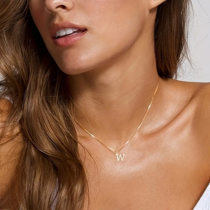 Personalized Initial Letter Necklace | Stainless Steel A-Z Pendant