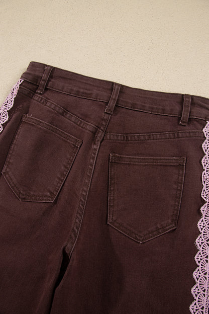 Women’s Lace-Trim Full-Length Jeans