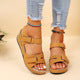 Women's Roman Velcro Strap Sandals | Casual Platform Walking Shoes