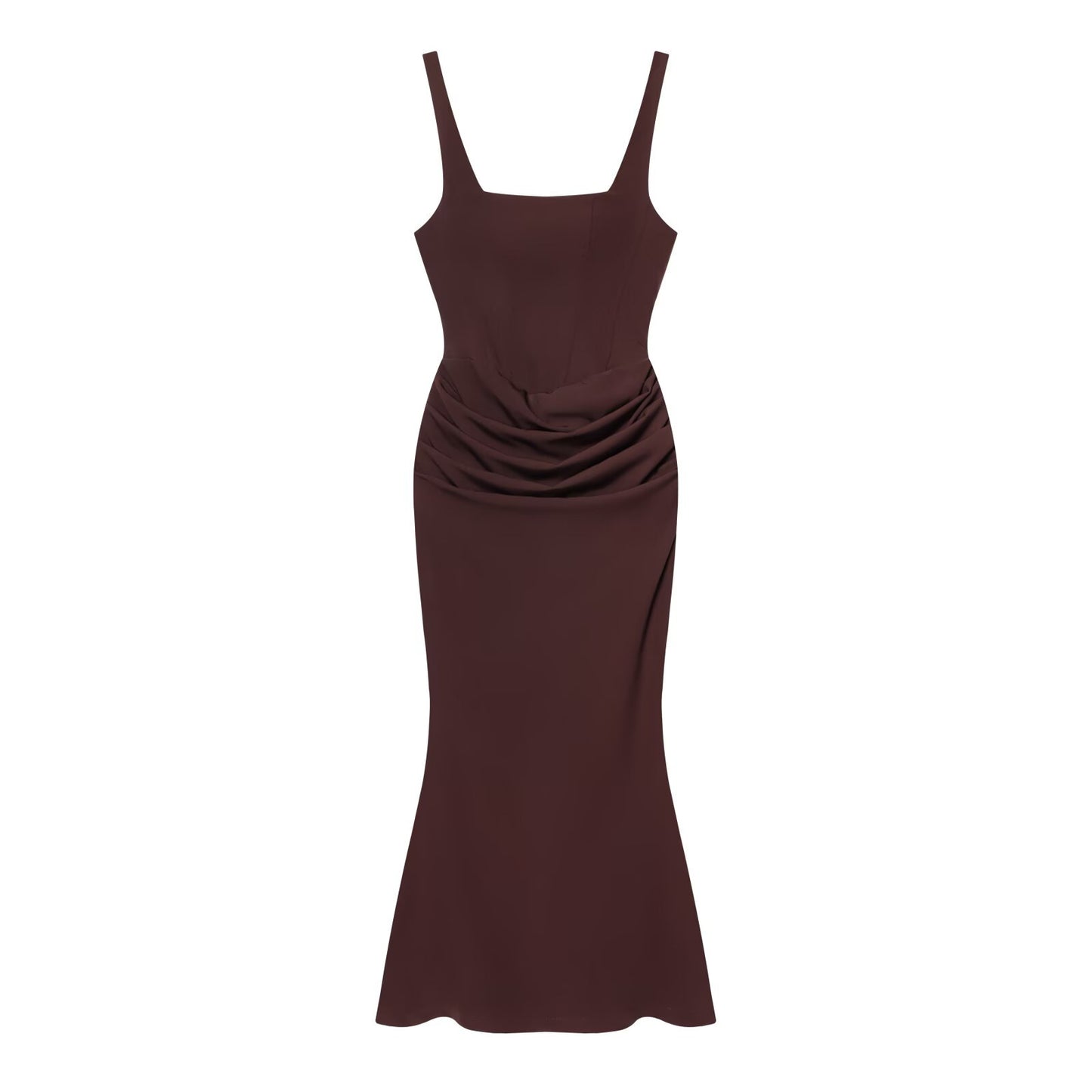 Women's Square Neck Mermaid Gown | Backless Bodycon Formal Evening Dress