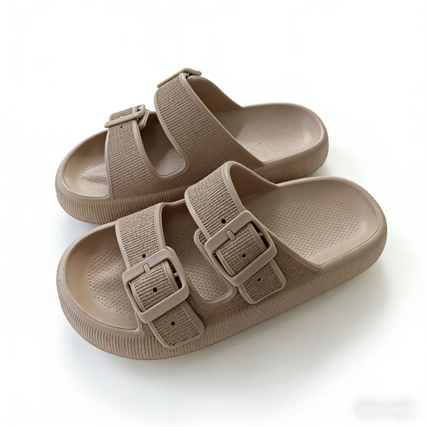 Women's Double Buckle EVA Cloud Slides | Thick Cushion Sandals