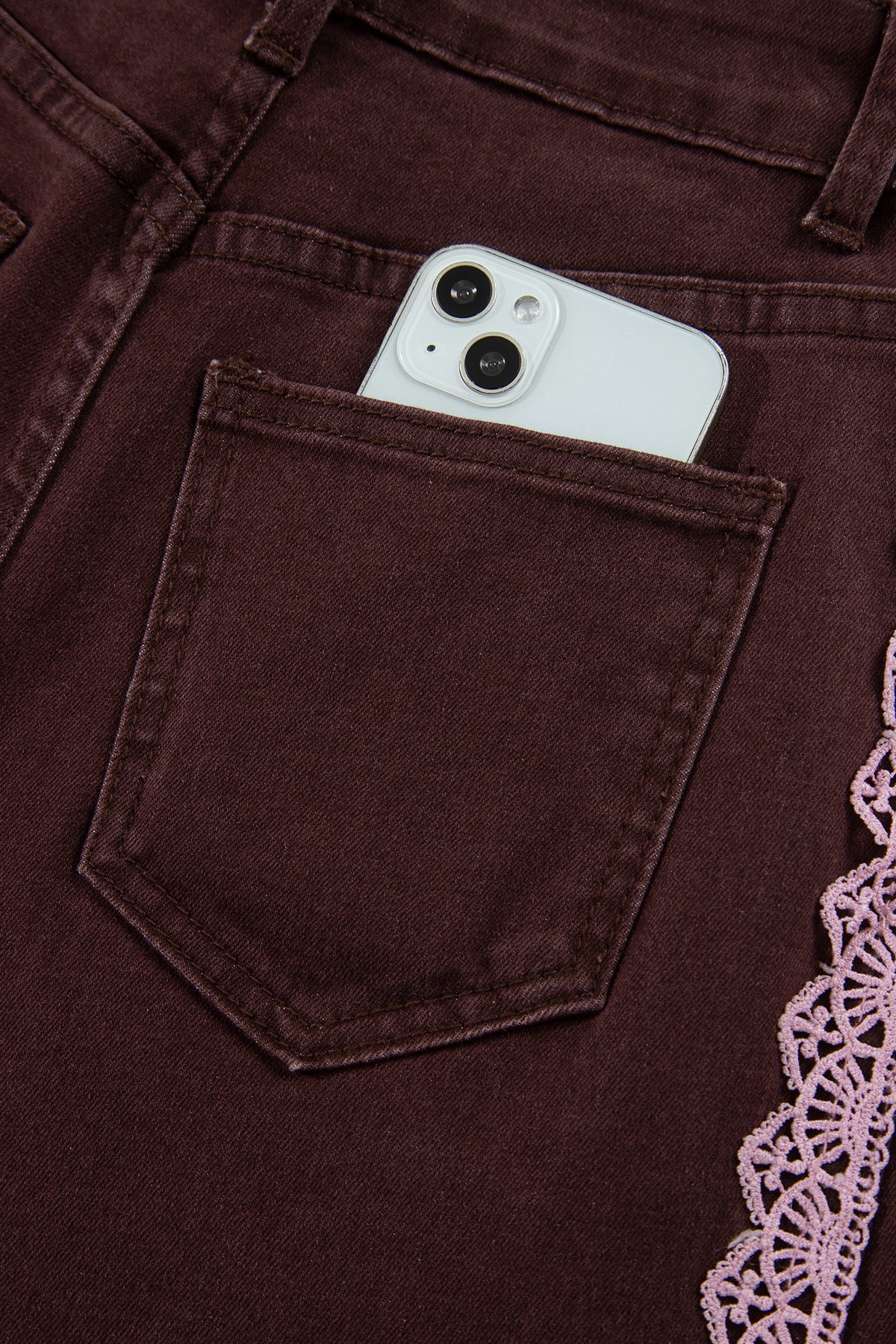 Women’s Lace-Trim Full-Length Jeans