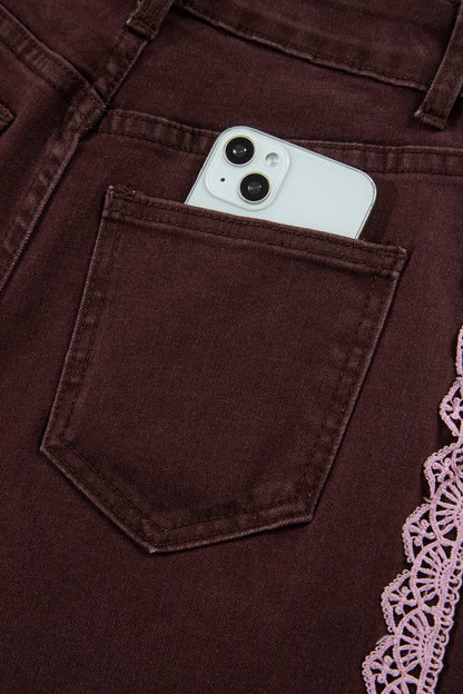 Women’s Lace-Trim Full-Length Jeans