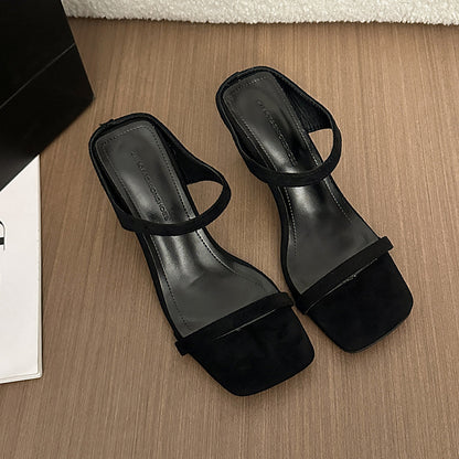 Women's Knit Stiletto Sandals | Pointed Toe High Heel Dress Shoes