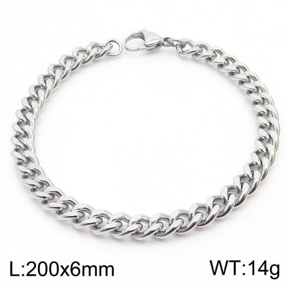 Men's Cuban Link Titanium Steel Chain Bracelet | Unisex Bold Wrist Jewelry