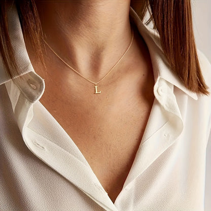 Personalized Initial Letter Necklace | Stainless Steel A-Z Pendant