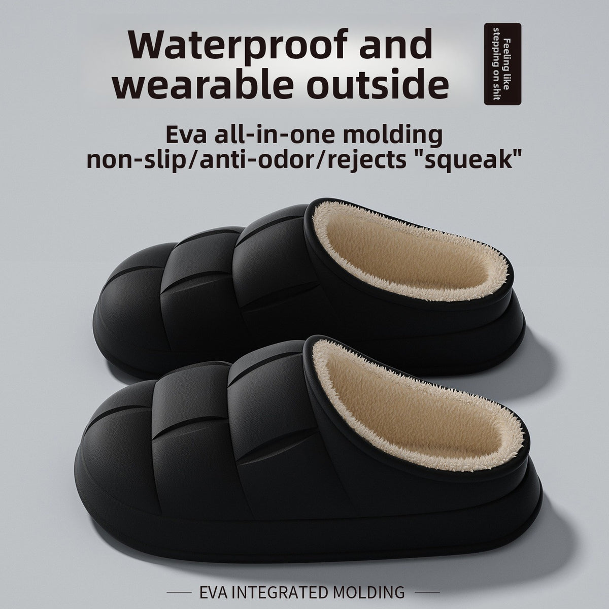 Women's Fleece-Lined Winter Slippers | Warm EVA House Shoes