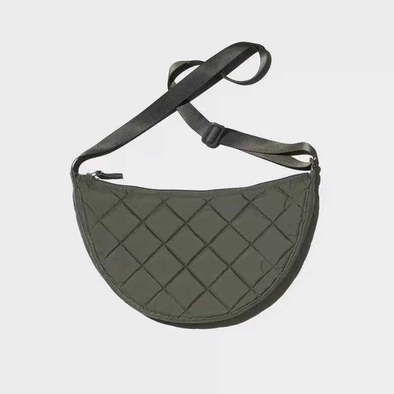 Women's Large Capacity PU Nylon Crossbody Bag | Adjustable Casual Shoulder Bag