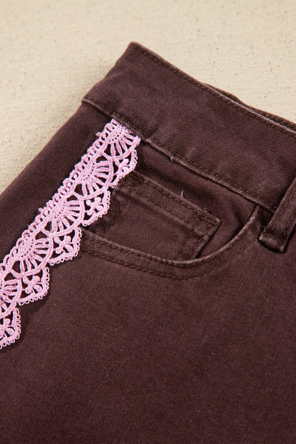 Women’s Lace-Trim Full-Length Jeans