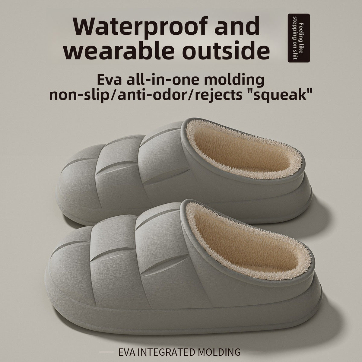 Women's Fleece-Lined Winter Slippers | Warm EVA House Shoes