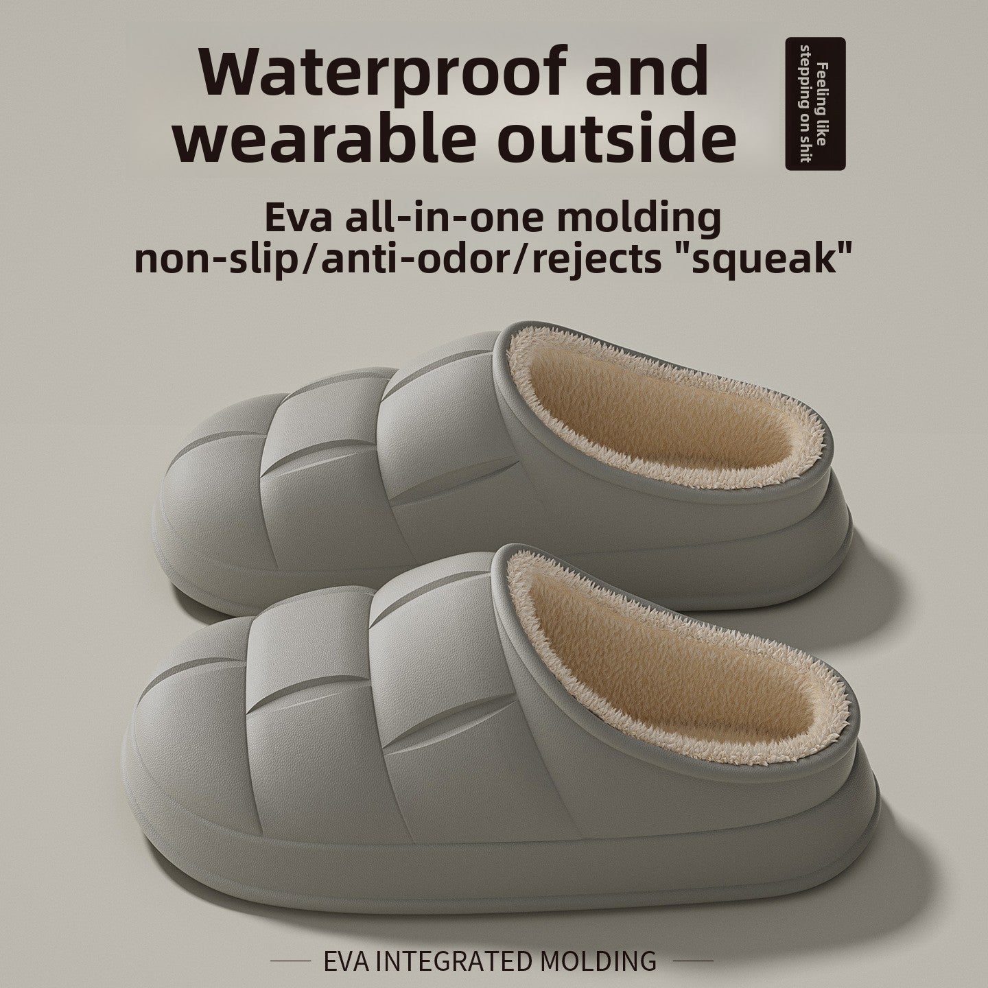 Women's Fleece-Lined Winter Slippers | Warm EVA House Shoes