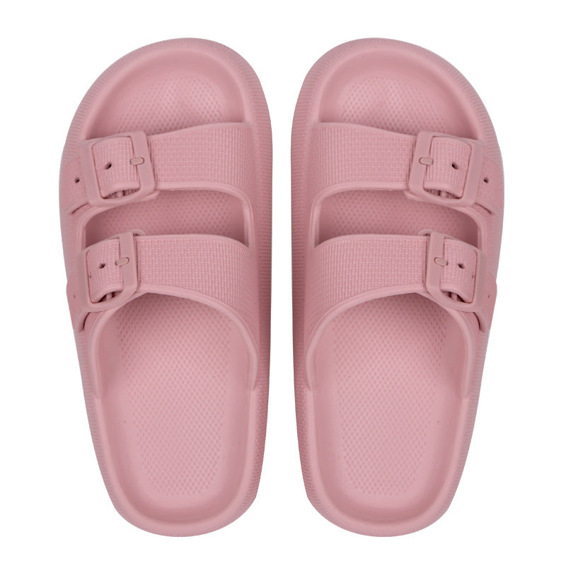 Women's Double Buckle EVA Cloud Slides | Thick Cushion Sandals