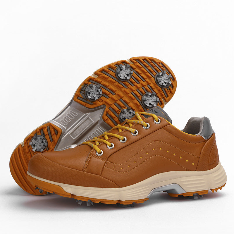 Men's Spiked Golf Shoes | PU Athletic Course Footwear