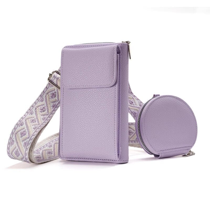 Women's PU Crossbody Wallet Bag | Multi-Compartment Phone Purse