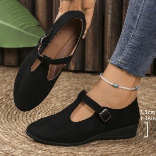 Women's Pointed Toe Wedge Shoes | Casual Slip-On Loafers