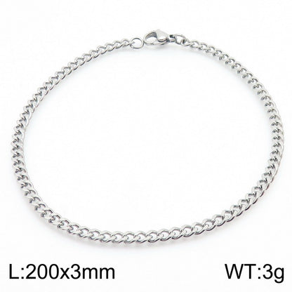 Men's Cuban Link Titanium Steel Chain Bracelet | Unisex Bold Wrist Jewelry