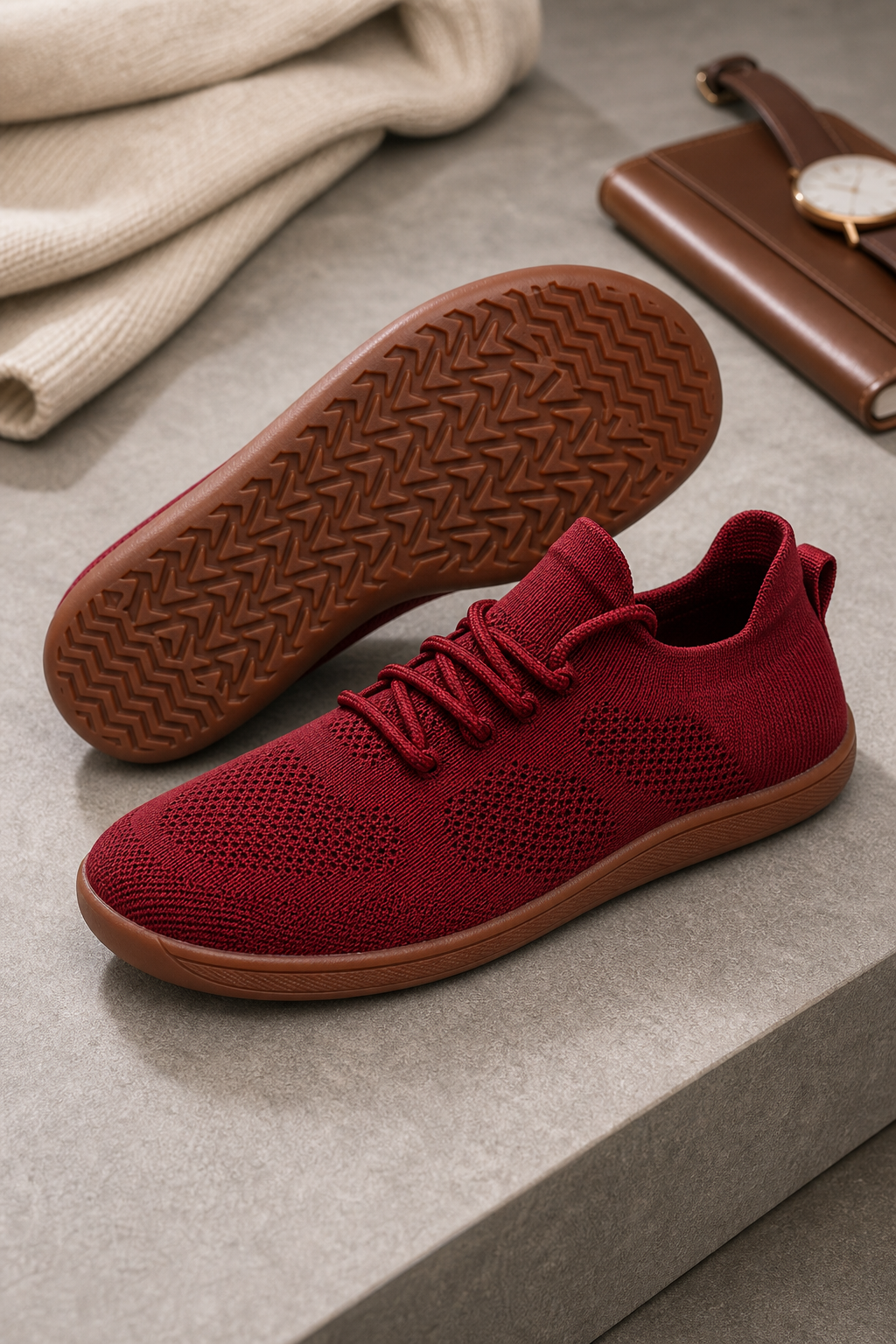 Premium product image of Men's Breathable Lightweight Knit Sneakers