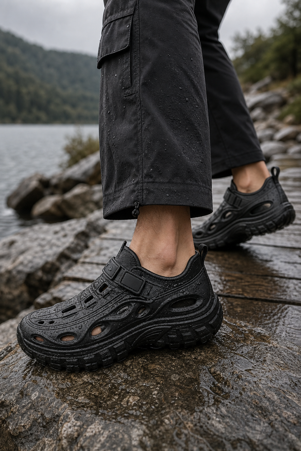 Zara-inspired lifestyle image of Men's EVA Water Shoes