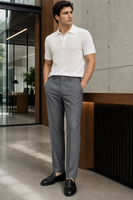 Zara-inspired lifestyle image of Men's Business Casual Straight Leg Pants