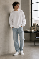 Zara-inspired lifestyle image of Men's Heavyweight Oversized 100% Cotton T-Shirt