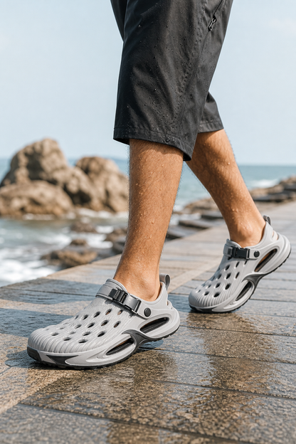 Zara-inspired lifestyle image of Men's Outdoor Sports Waterproof EVA Sandals