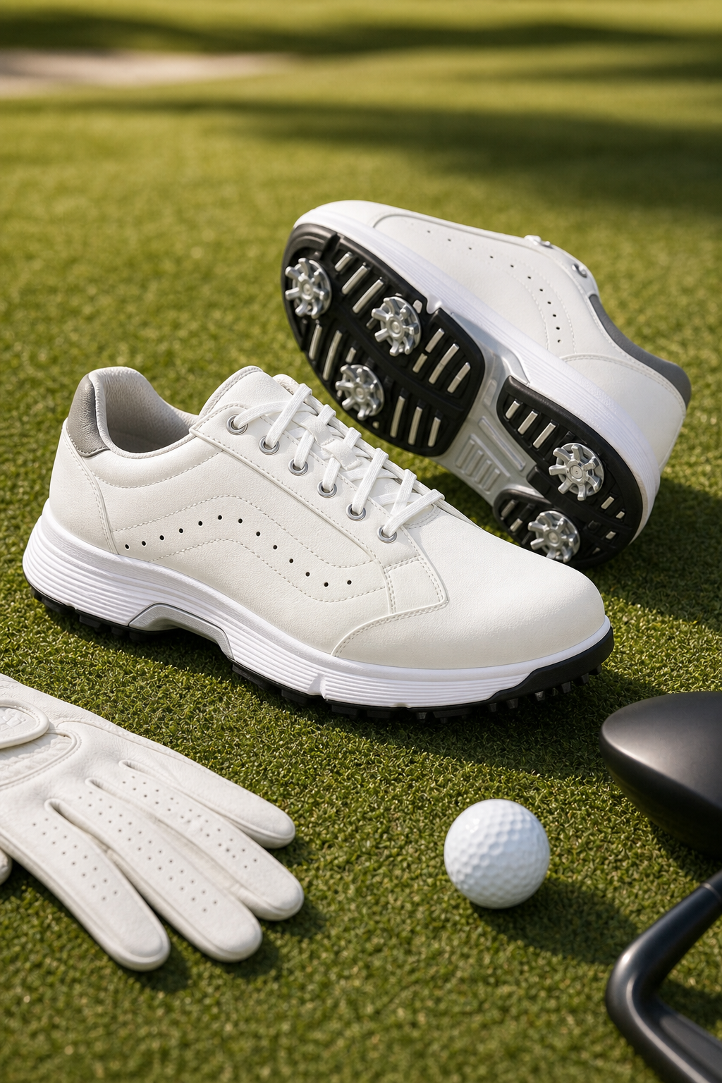 Premium product image of Men's Waterproof Anti-Slip Spiked Golf Shoes