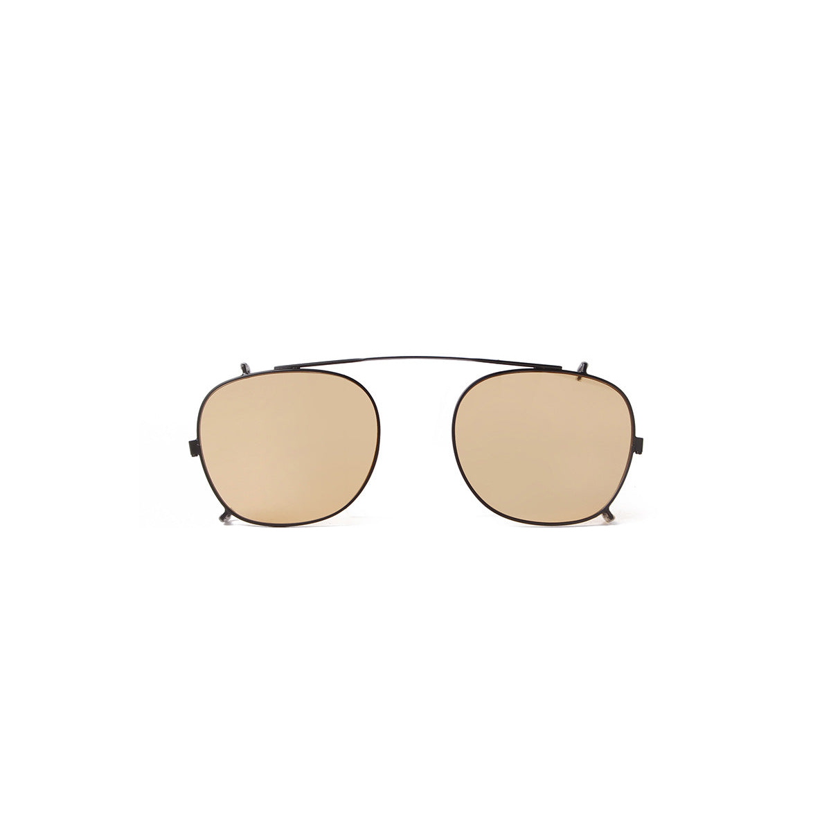 C2 brown non-polarized clip-on sunglasses, clean text-free product image