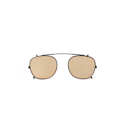 C2 brown non-polarized clip-on sunglasses, clean text-free product image