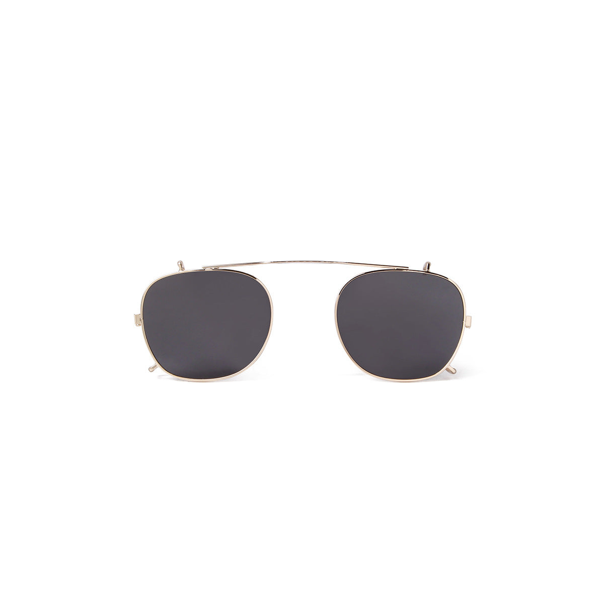 C6 gold gray polarized clip-on sunglasses, clean text-free product image