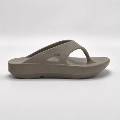 Brown-gray arch support EVA flip flop product view