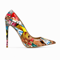 Graffiti pointed-toe pump, 12 cm heel side perspective
